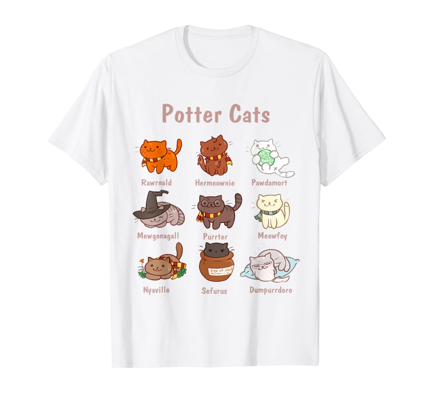 Potter Cats tshirt, Funny Gifts For Cat Lovers Tshirt